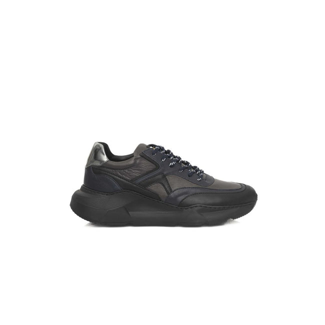 Cerruti 1881 Blue Cowhide Men Sneaker Cerruti 1881