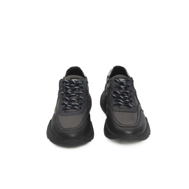 Cerruti 1881 Blue Cowhide Men Sneaker Cerruti 1881