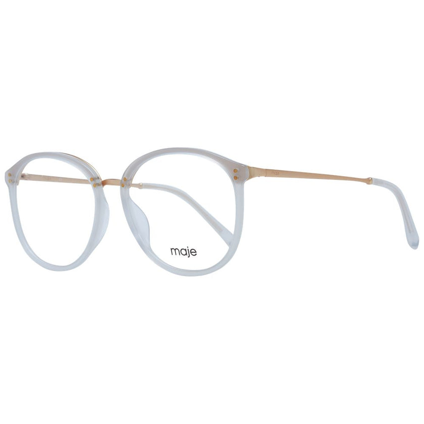Maje White Acetate & Stainless Steel Glasses (Frames) Maje