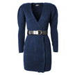 Elisabetta Franchi Blue Wool Women Dress Elisabetta Franchi