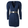 Elisabetta Franchi Blue Wool Women Dress Elisabetta Franchi