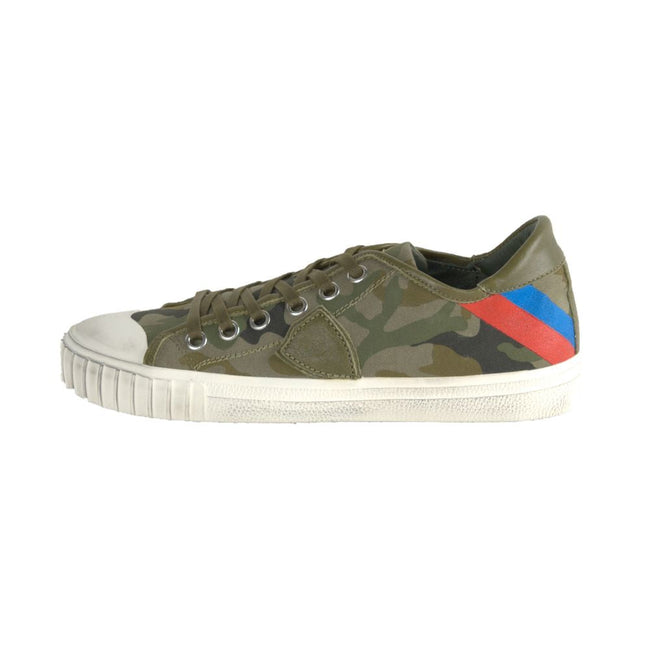 Philippe Model Green Leather Men Sneaker Philippe Model