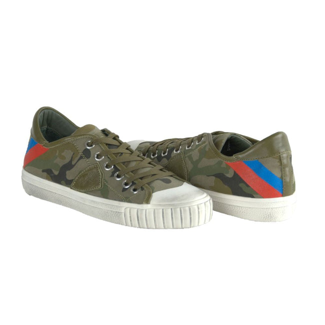 Philippe Model Green Leather Men Sneaker Philippe Model
