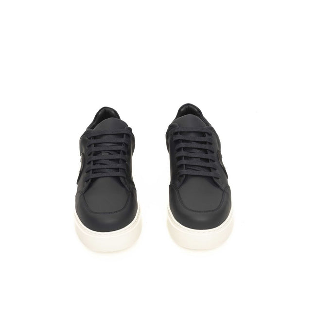 Cerruti 1881 Blue Cowhide Men Sneaker Cerruti 1881