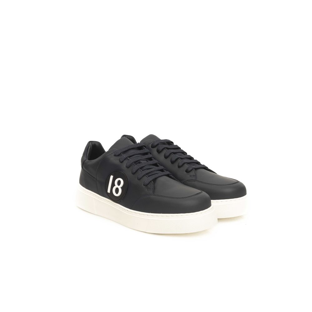 Cerruti 1881 Blue Cowhide Men Sneaker Cerruti 1881