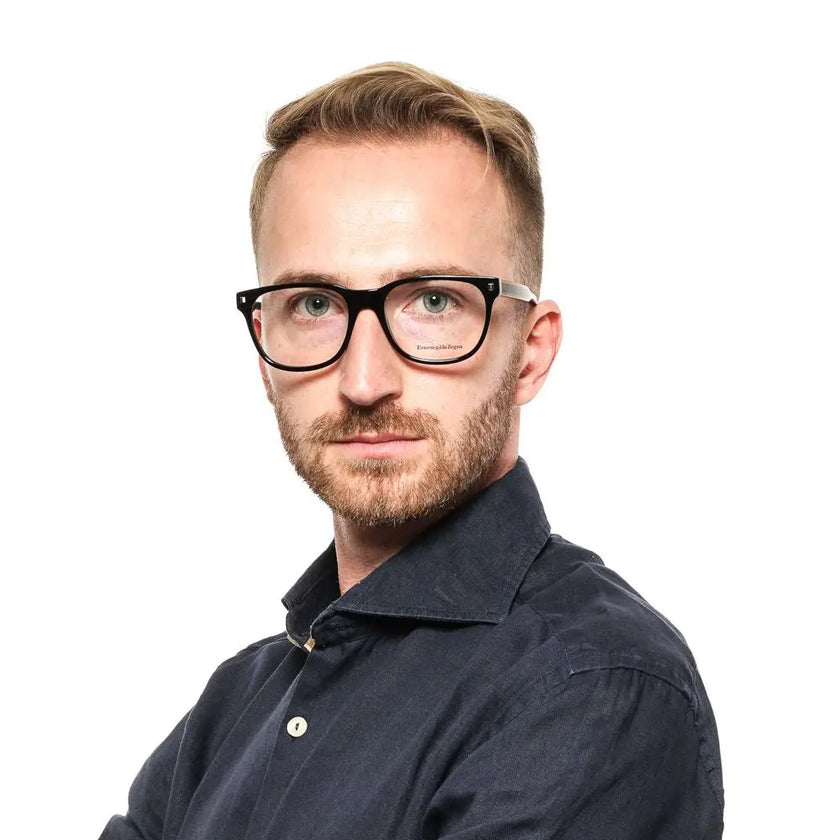 Ermenegildo Zegna Black Men Glasses Frame Ermenegildo Zegna
