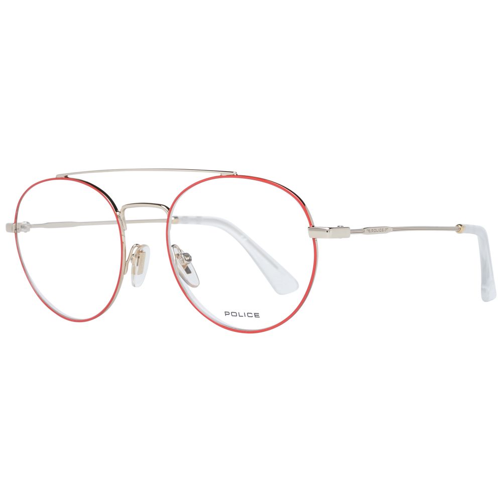 Police Red Men Glasses Frame Police