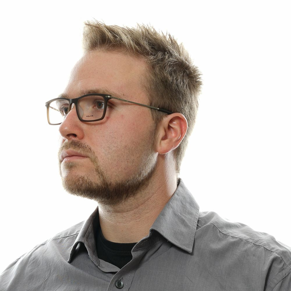 Police Brown Men Glasses Frame Police