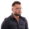 Bally Gray Men Glasses Frame Bally