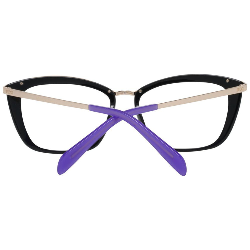 Emilio Pucci Black Metal & Plastic Glasses (Frames) Emilio Pucci
