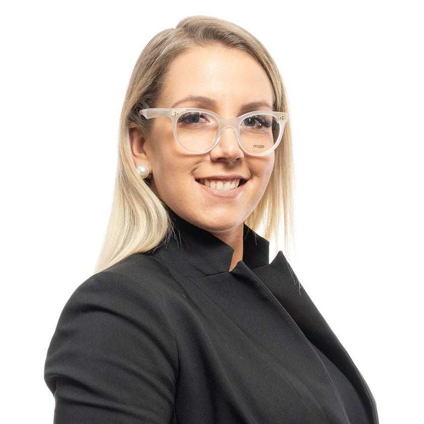 Maje White Plastic Glasses (Frames) Maje