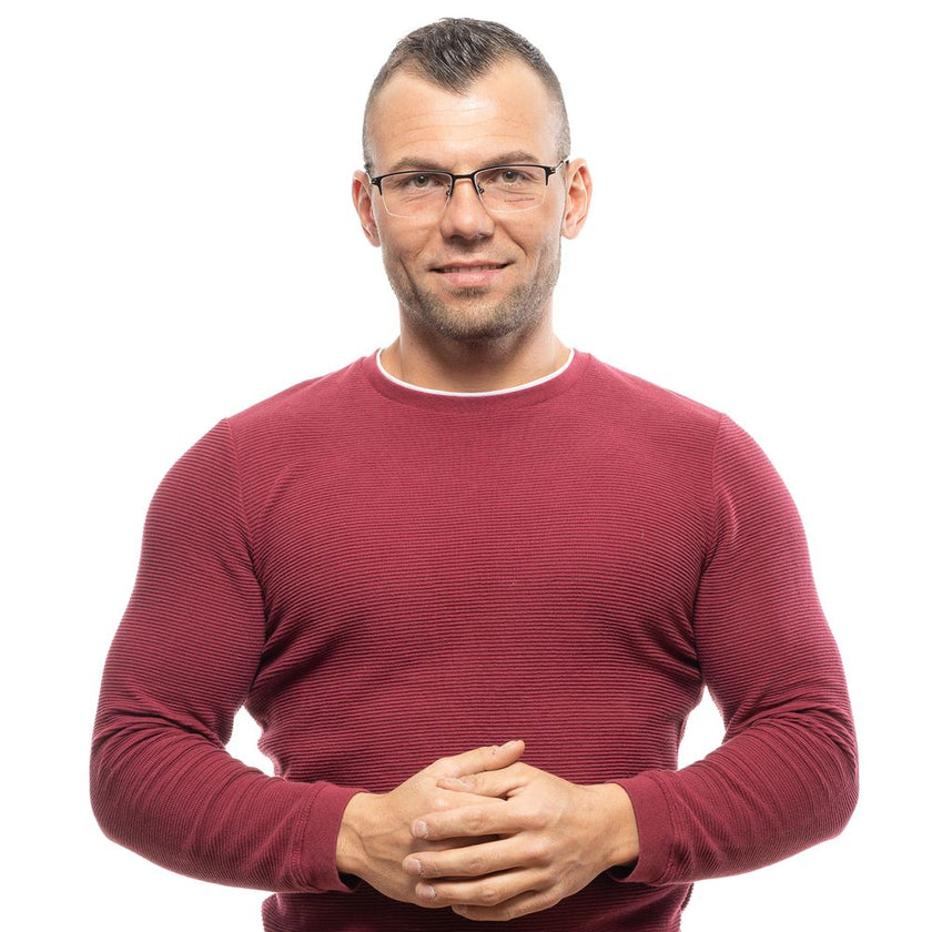 Ermenegildo Zegna Black Metal Glasses (Frames) Ermenegildo Zegna