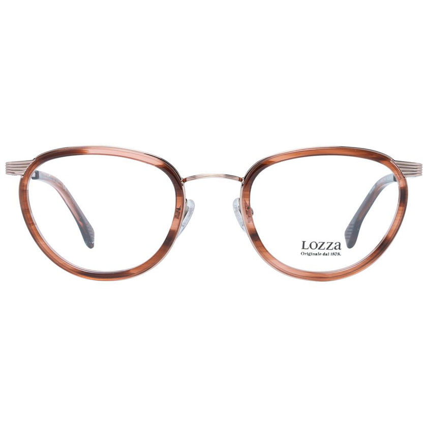 Lozza Brown Metal & Plastic Glasses (Frames) Lozza