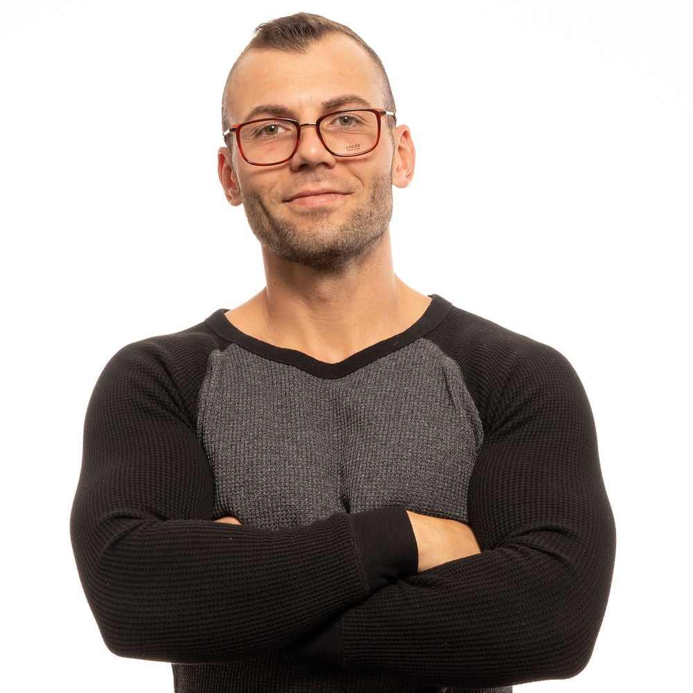 Lozza Red Men Glasses Frame Lozza