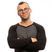 Lozza Black Men Glasses Frame Lozza