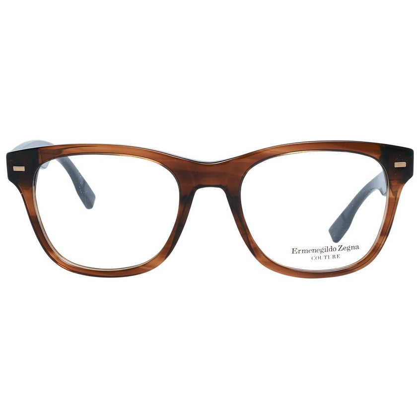Ermenegildo Zegna Brown Plastic Glasses (Frames) Ermenegildo Zegna