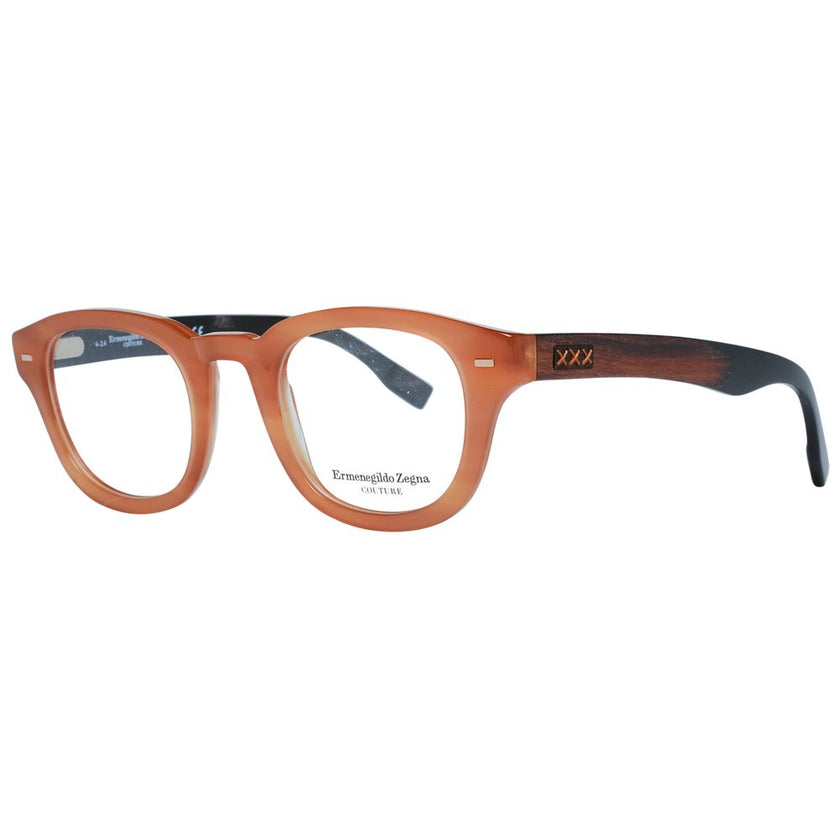 Ermenegildo Zegna Brown Plastic Glasses (Frames) Ermenegildo Zegna