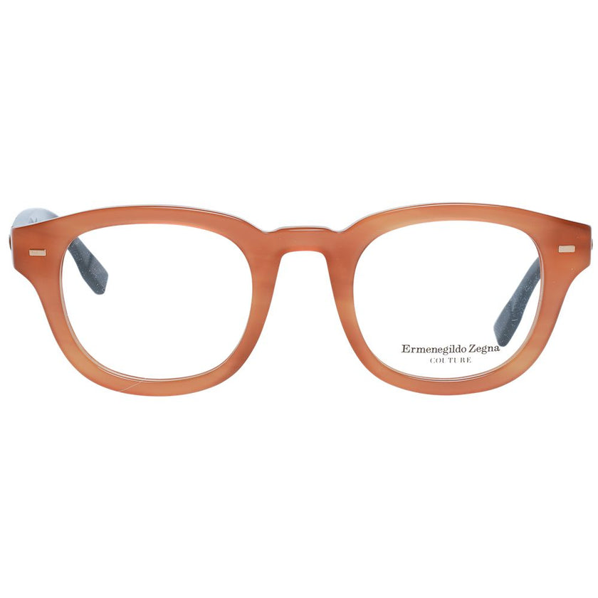 Ermenegildo Zegna Brown Plastic Glasses (Frames) Ermenegildo Zegna