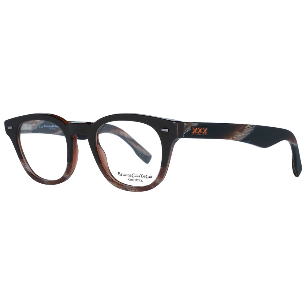 Ermenegildo Zegna Brown Men Glasses Frame Ermenegildo Zegna