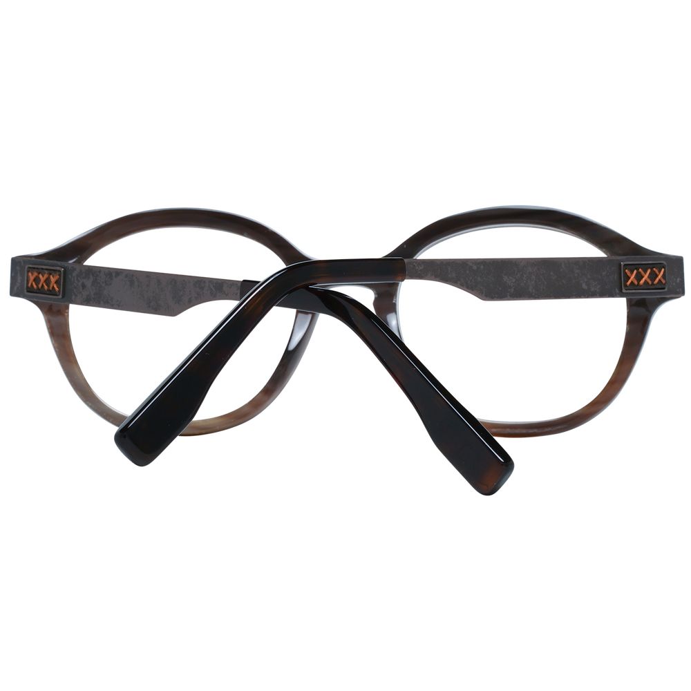 Ermenegildo Zegna Brown Men Glasses Frame Ermenegildo Zegna