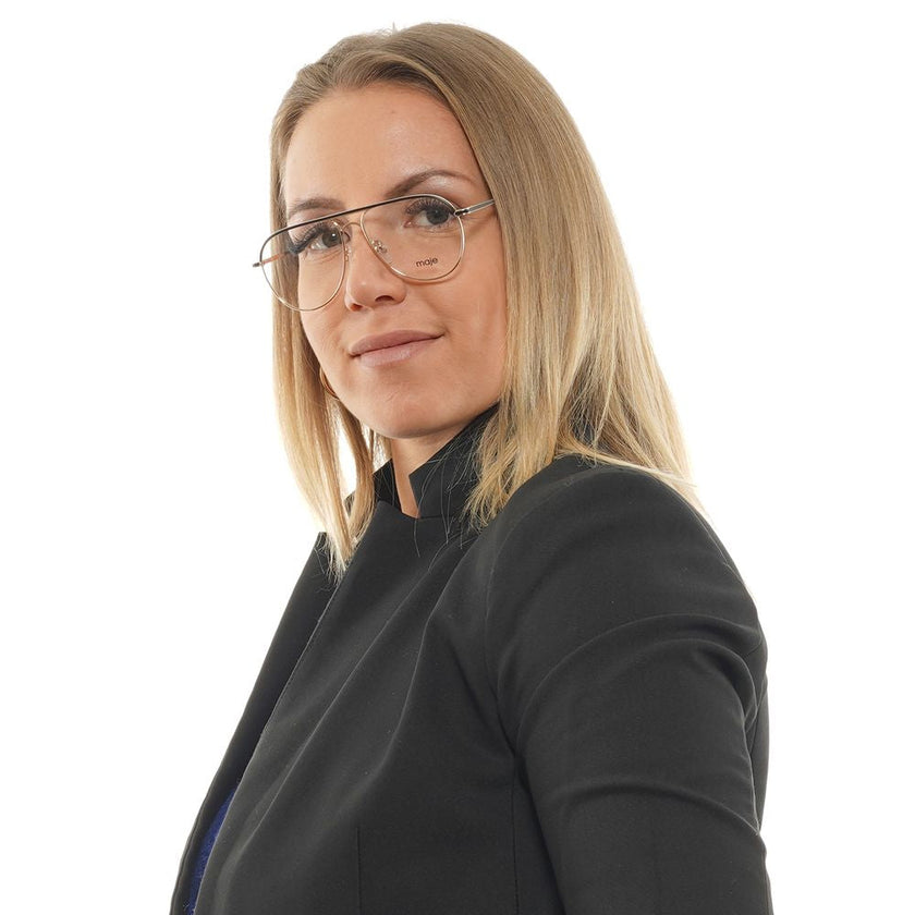 Maje Gold Stainless Steel Glasses (Frames) Maje