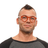 Bally Orange Men Glasses Frame Bally