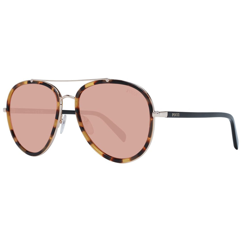 Emilio Pucci Brown Metal Sunglasses Emilio Pucci