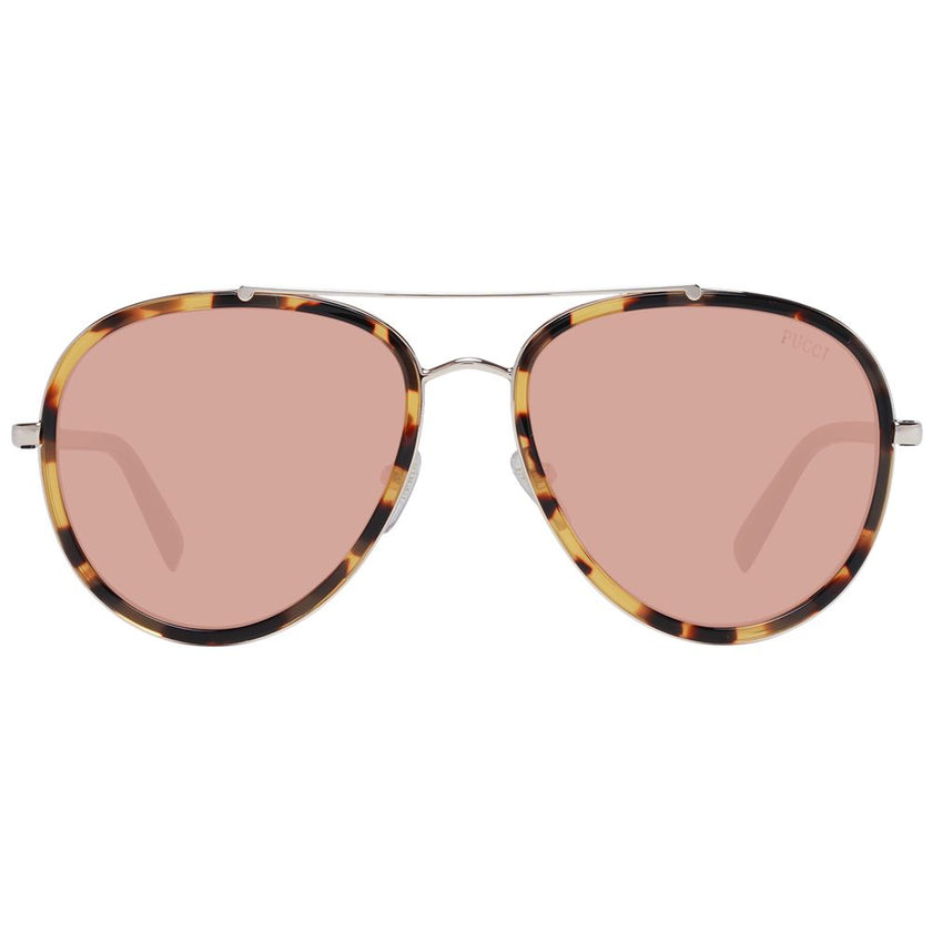 Emilio Pucci Brown Metal Sunglasses Emilio Pucci