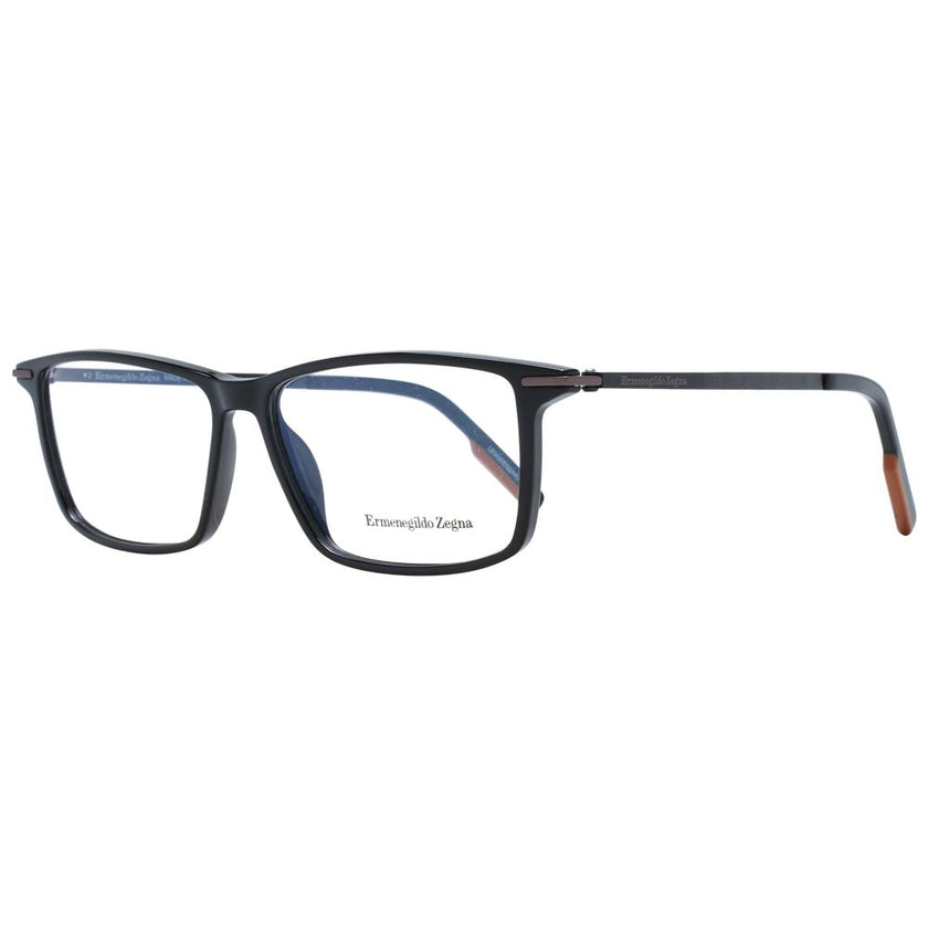 Ermenegildo Zegna Black Plastic Glasses (Frames) Ermenegildo Zegna