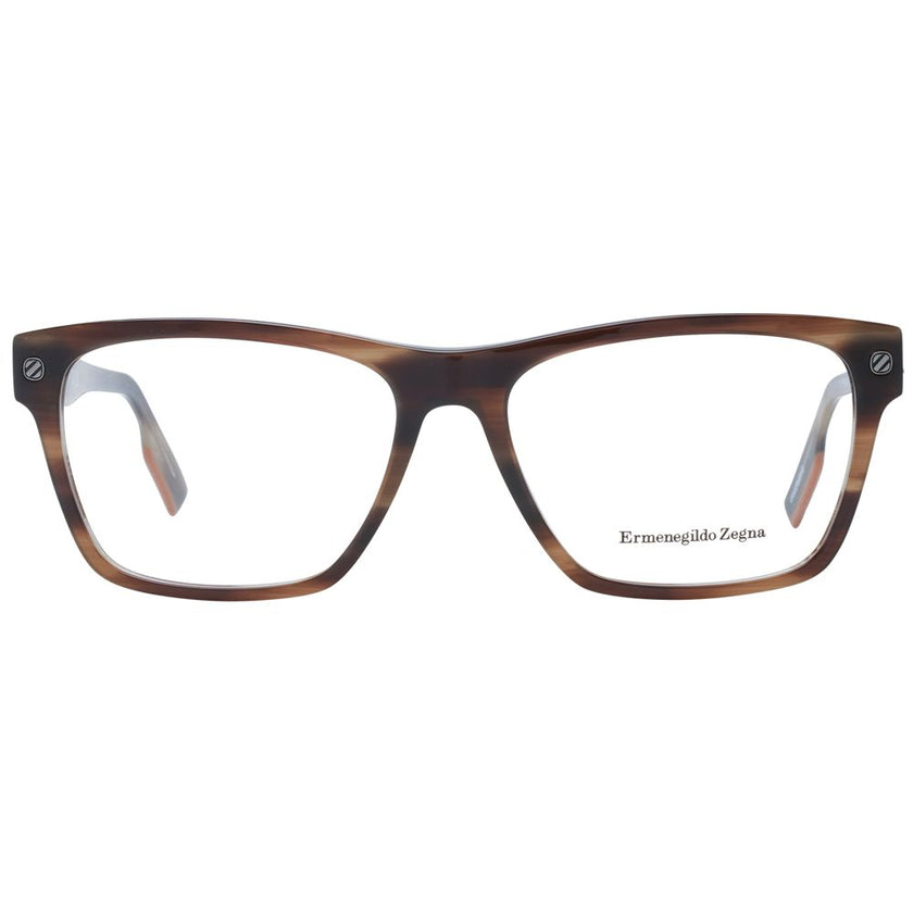 Ermenegildo Zegna Brown Plastic Glasses (Frames) Ermenegildo Zegna