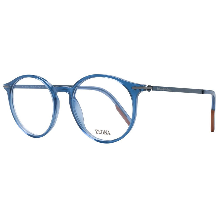 Ermenegildo Zegna Blue Plastic & Titanium Glasses (Frames) Ermenegildo Zegna