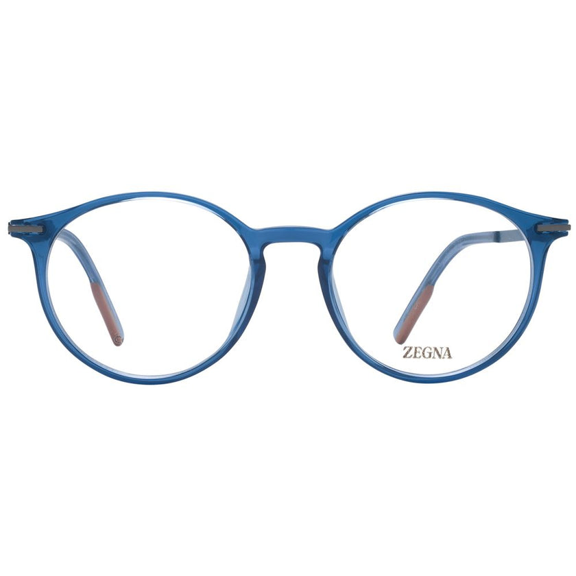 Ermenegildo Zegna Blue Plastic & Titanium Glasses (Frames) Ermenegildo Zegna