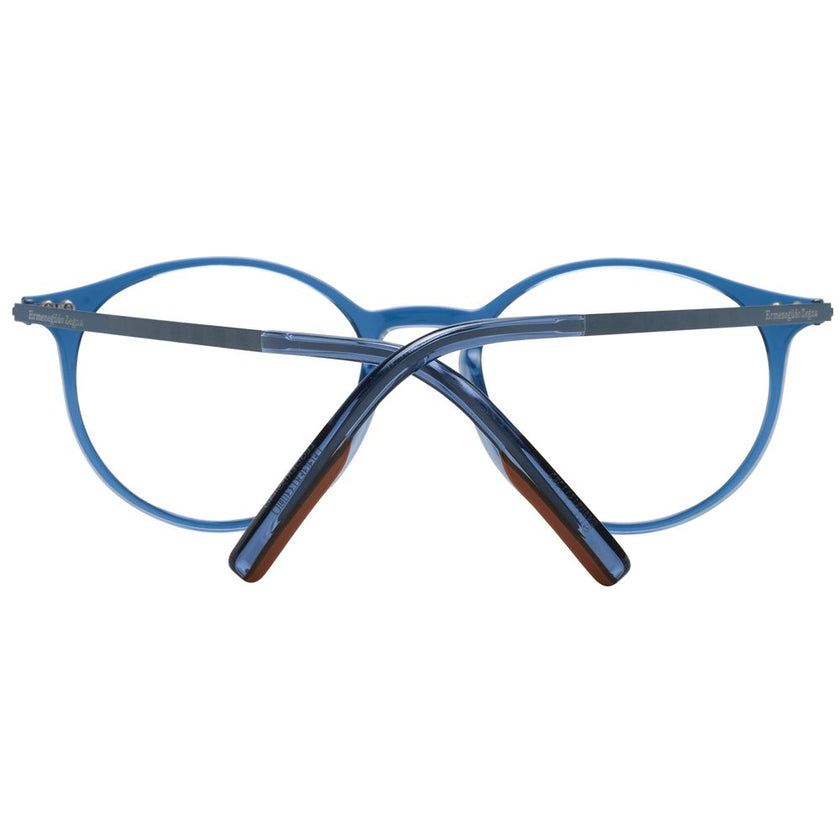 Ermenegildo Zegna Blue Plastic & Titanium Glasses (Frames) Ermenegildo Zegna