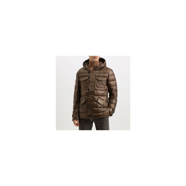 Add Brown Polyamide Men's Waterproof Jacket Add