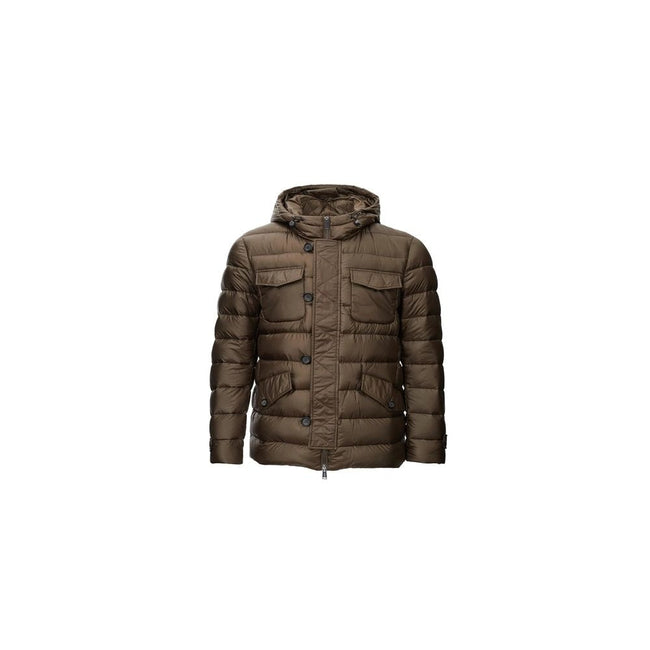 Add Brown Polyamide Men's Waterproof Jacket Add