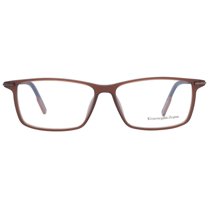 Ermenegildo Zegna Brown Plastic Glasses (Frames) Ermenegildo Zegna