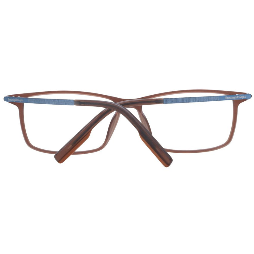 Ermenegildo Zegna Brown Plastic Glasses (Frames) Ermenegildo Zegna