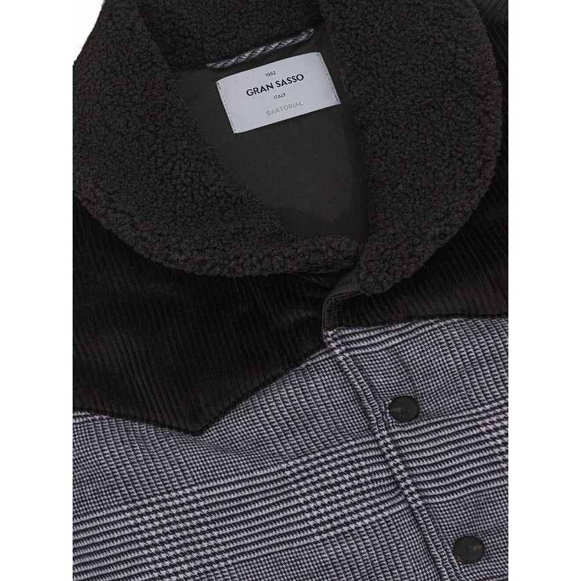 Gran Sasso Gray Cotton Sleveless Jacket Gran Sasso