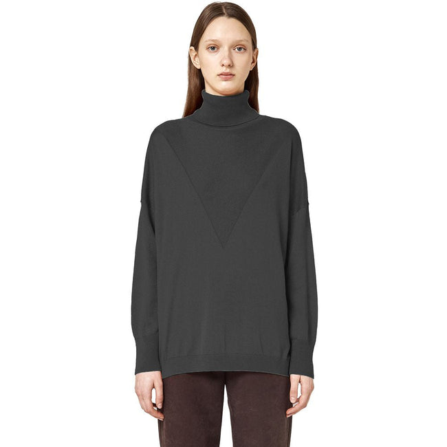 Alpha Studio Gray Silk Sweater Alpha Studio