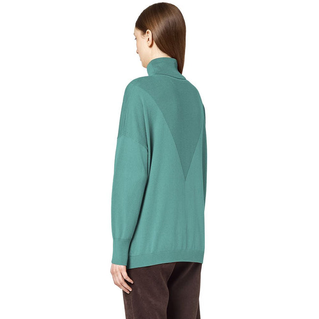 Alpha Studio Green Silk Sweater Alpha Studio