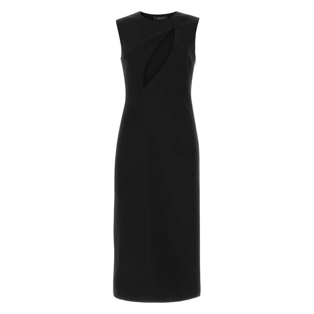 Versace Black Viscose Women Dress Versace