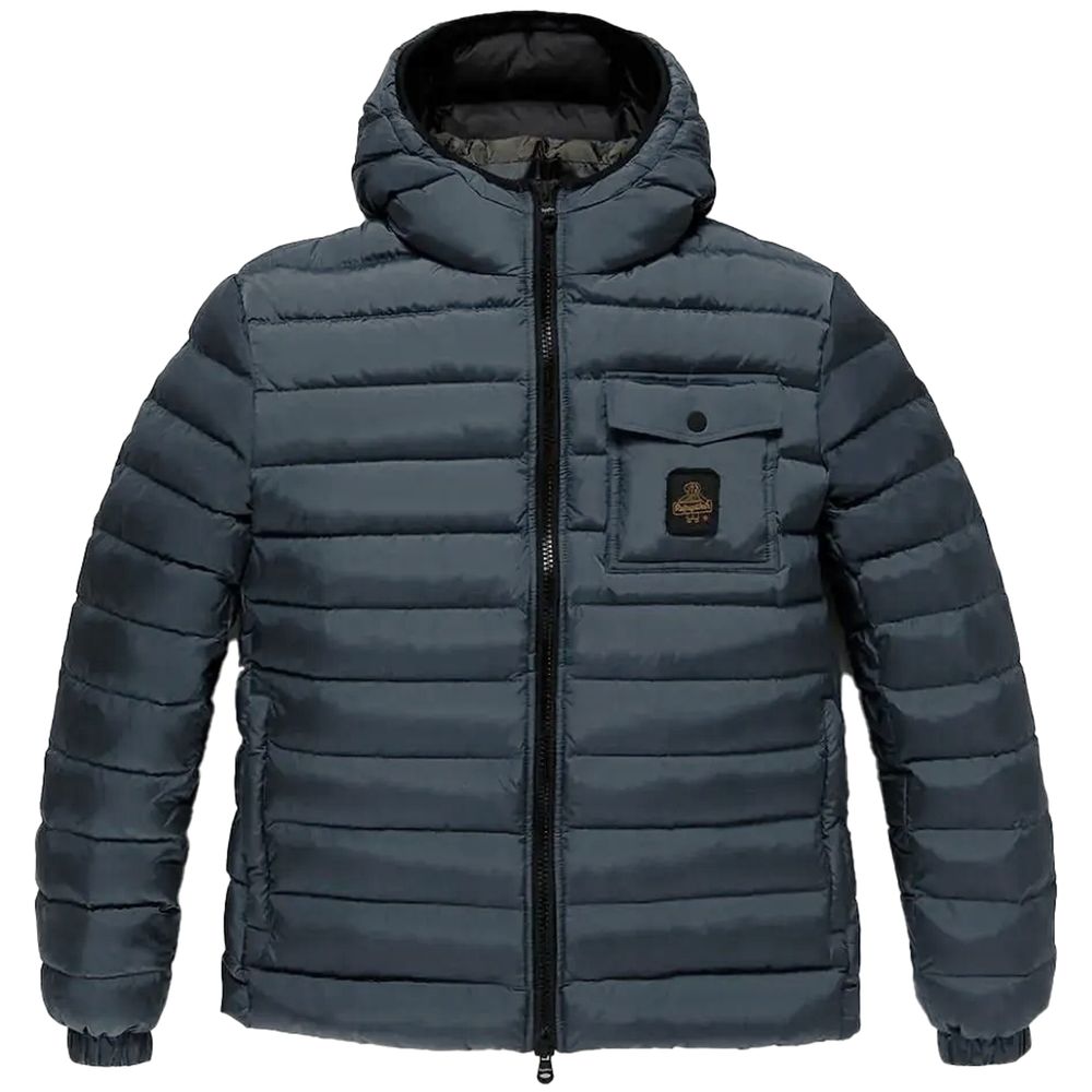 Refrigiwear Blue Nylon Men Jacket Refrigiwear
