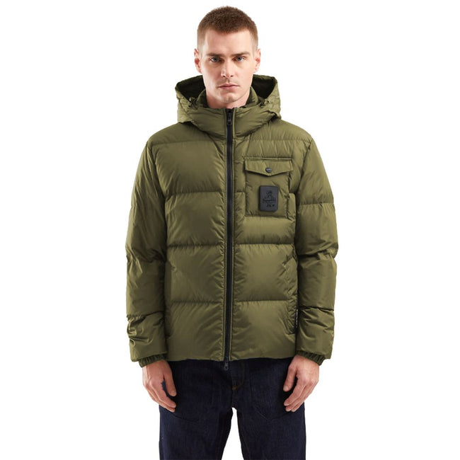 Refrigiwear Green Nylon Men Jacket Refrigiwear