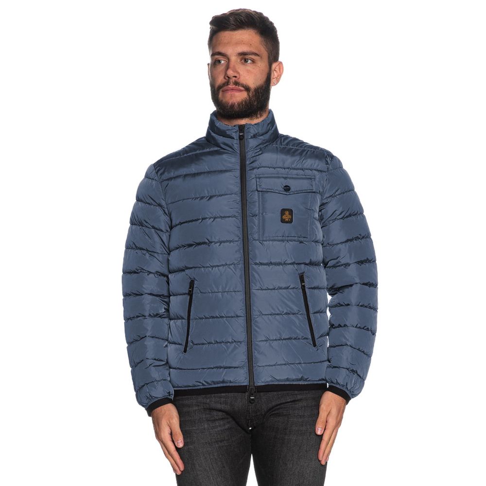 Refrigiwear Blue Nylon Men Jacket Refrigiwear