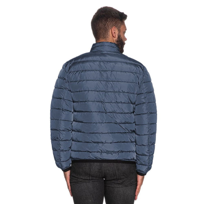 Refrigiwear Blue Nylon Men Jacket Refrigiwear