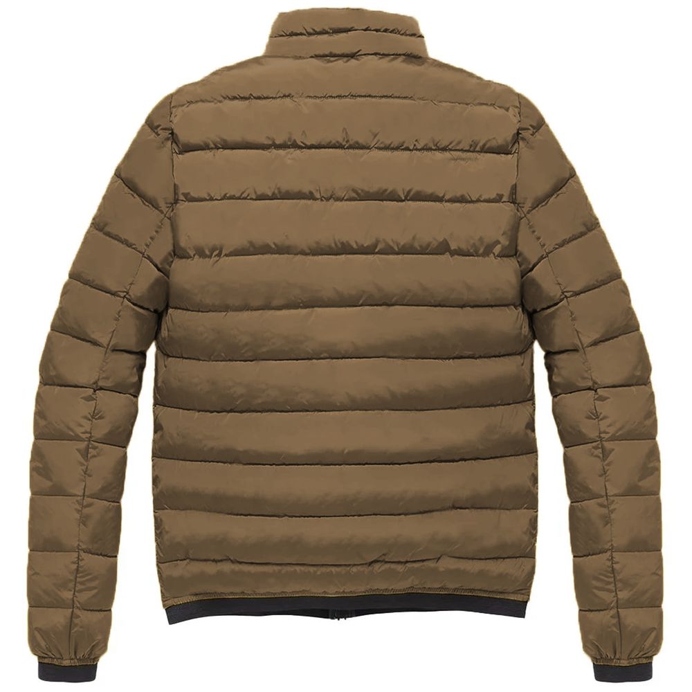 Refrigiwear Brown Nylon Men Jacket Refrigiwear