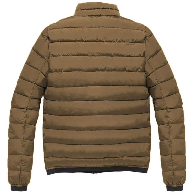 Refrigiwear Brown Nylon Men Jacket Refrigiwear