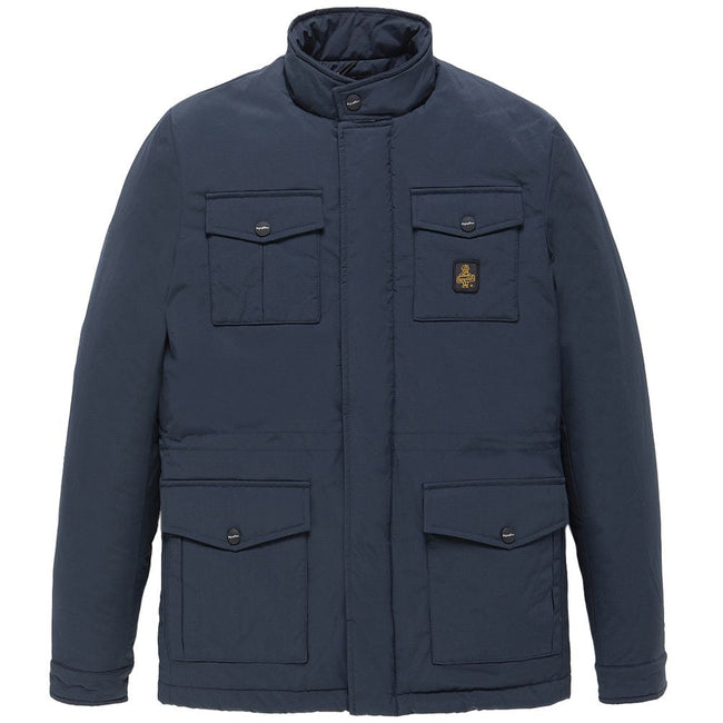 Refrigiwear Blue Nylon Men Jacket Refrigiwear