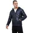 Refrigiwear Blue Nylon Men Jacket with Slim Fit and Feather Padding Refrigiwear
