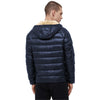 Refrigiwear Blue Nylon Men Jacket with Slim Fit and Feather Padding Refrigiwear
